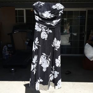 Black and White Flower Dress